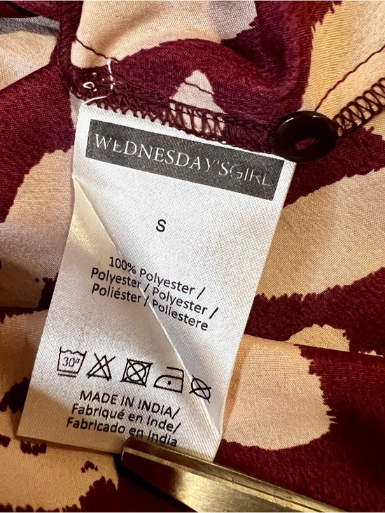 New Wednesdays Girl Bold Bloom Floral Pleated Tie Sleeve Festival Mini Dress S - Picture 17 of 17